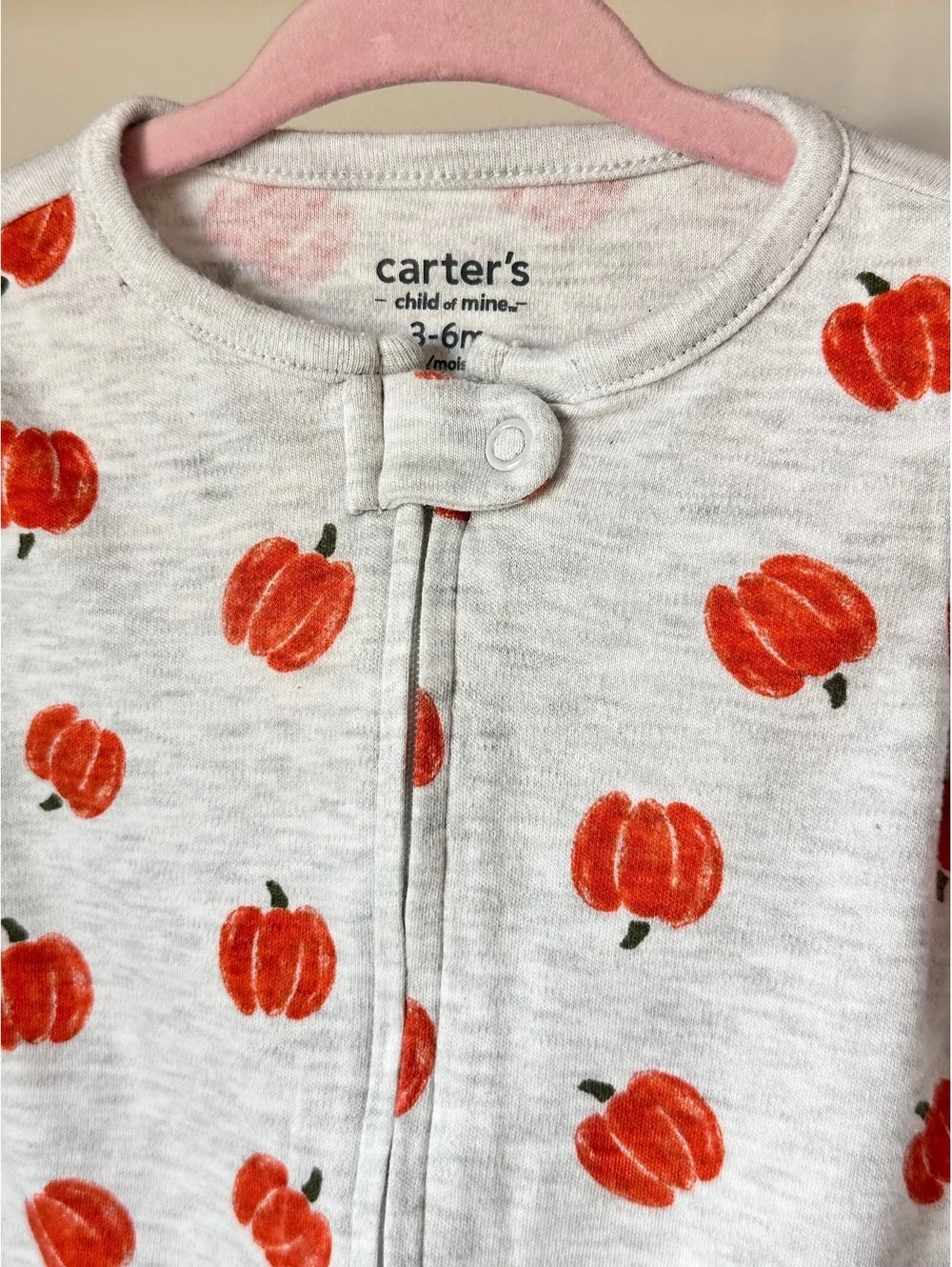 Carters Pumpkin Footie Sz 3-6m